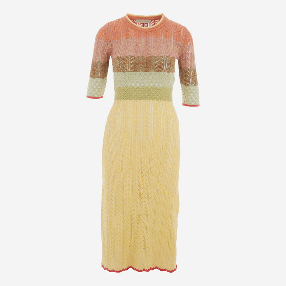 NWT Vanessa Bruno Coronille Knit Midi Sweater Cotton Blend Dress $460 - Size M - Picture 4 of 13